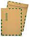 10 x 13 Catalog 28lb Brown Kraft First Class Mail Green Diamond Border