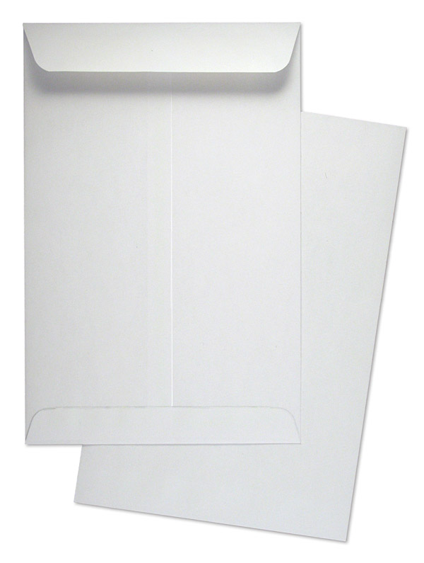 6 1/2 x 9 1/2 Catalog Envelopes - 28lb WHITE WOVE - Peel to Seal