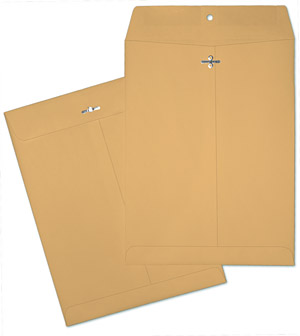 9 x 12 Clasp 28lb Brown Kraft Open End